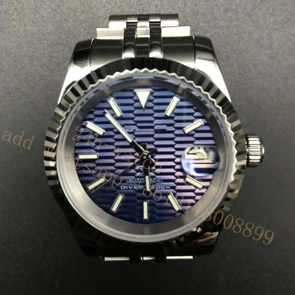 

NH35 Japanese movement modified watch, 904 stainless steel, acrylic glass/ceramic watch ring, customizable watch