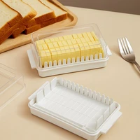 kitchen solid butter cutting storage box refrigerator with lid cheese storage case crisper baking butter knife cutter