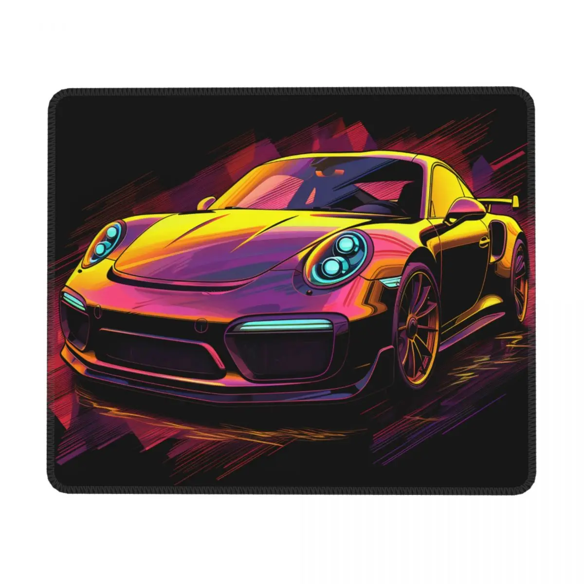 

Classic Sports Car Horizontal Print Mouse Pad Vintage Vibrant Tones Desktop Rubber Mousepad Soft Anti Fatigue Fantasy Mouse Pads