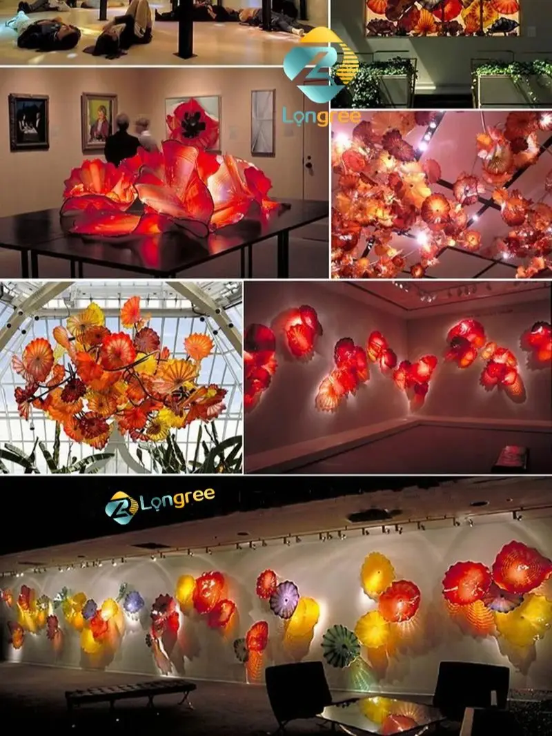 Люстры Longree Branch муранские красочные цветы осень люстра из дутого стекла ручной