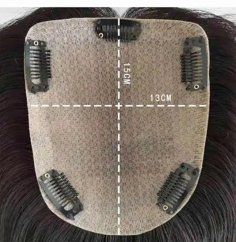 Auburn цветные человеческие волосы парик Топпер размер волос 13x15 см топперы для