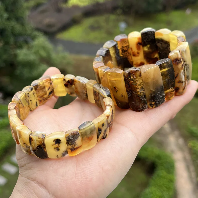 Браслет и браслет из натурального янтаря