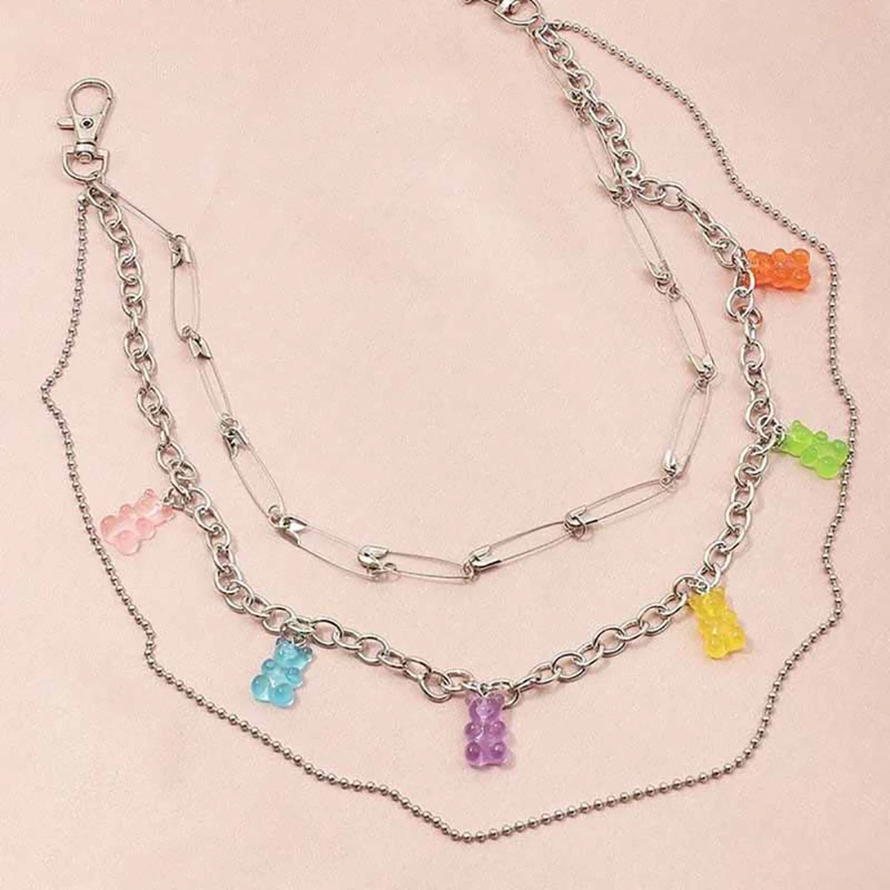 

Punk Simple Boho Styles Alloy Women Girl Jeans Chain Belt Chain Jewelry Gift Bear Waist Chain