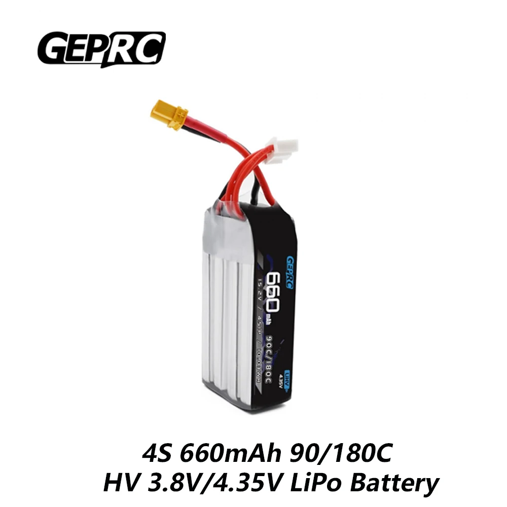 

GEPRC 4S 660mAh 90/180C HV 3.8V/4.35V LiPo Battery For Cinelog Series For RC FPV Quadcopter Drone Accessories Parts Drones