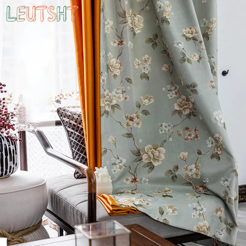 

Chinese Curtains for Living Dining Room Bedroom High-end Embossed Jacquard Embroidery Curtains window tulle Custom