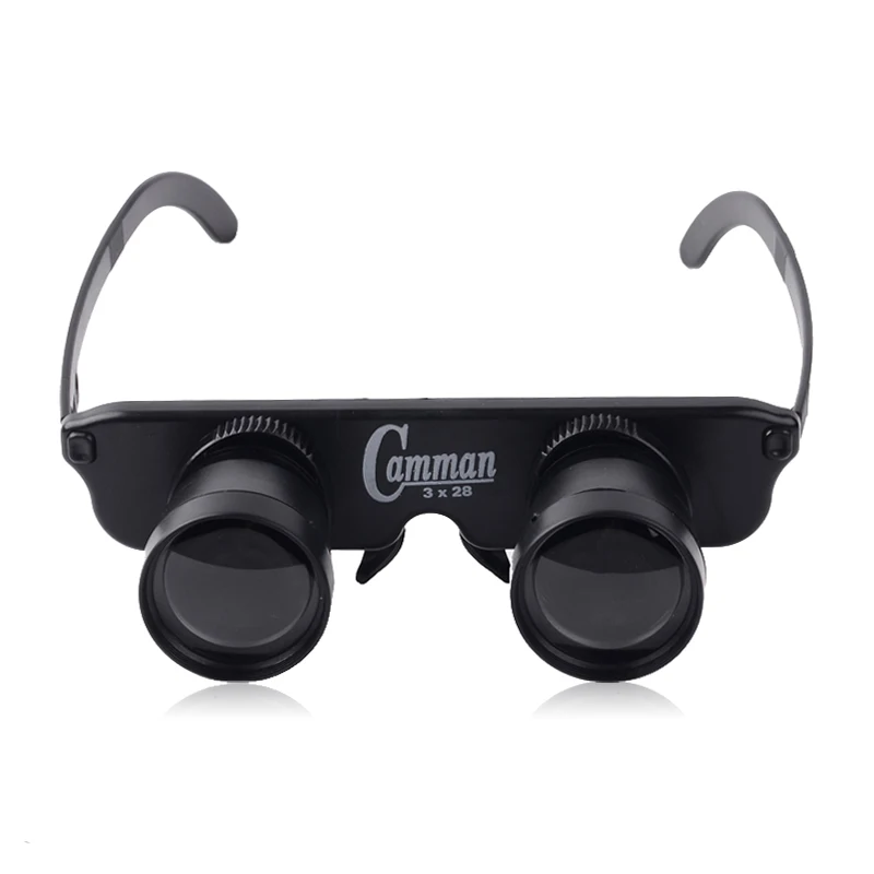 

High quality Portable 3X28 Fishing Magnifier Double Eye Glasses Outdoor Fishing Binoculars Optics Glasses Measurement Tool