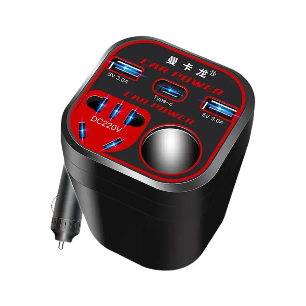 Автомобильный инвертор 12 В/24 В, 200 Вт, светодиодный дисплей, 3 USB-порта, инвертор C3.0, адаптер питания, инвертор, зарядка, быстрые аксессуары V7D1 быстрые машинки прописи