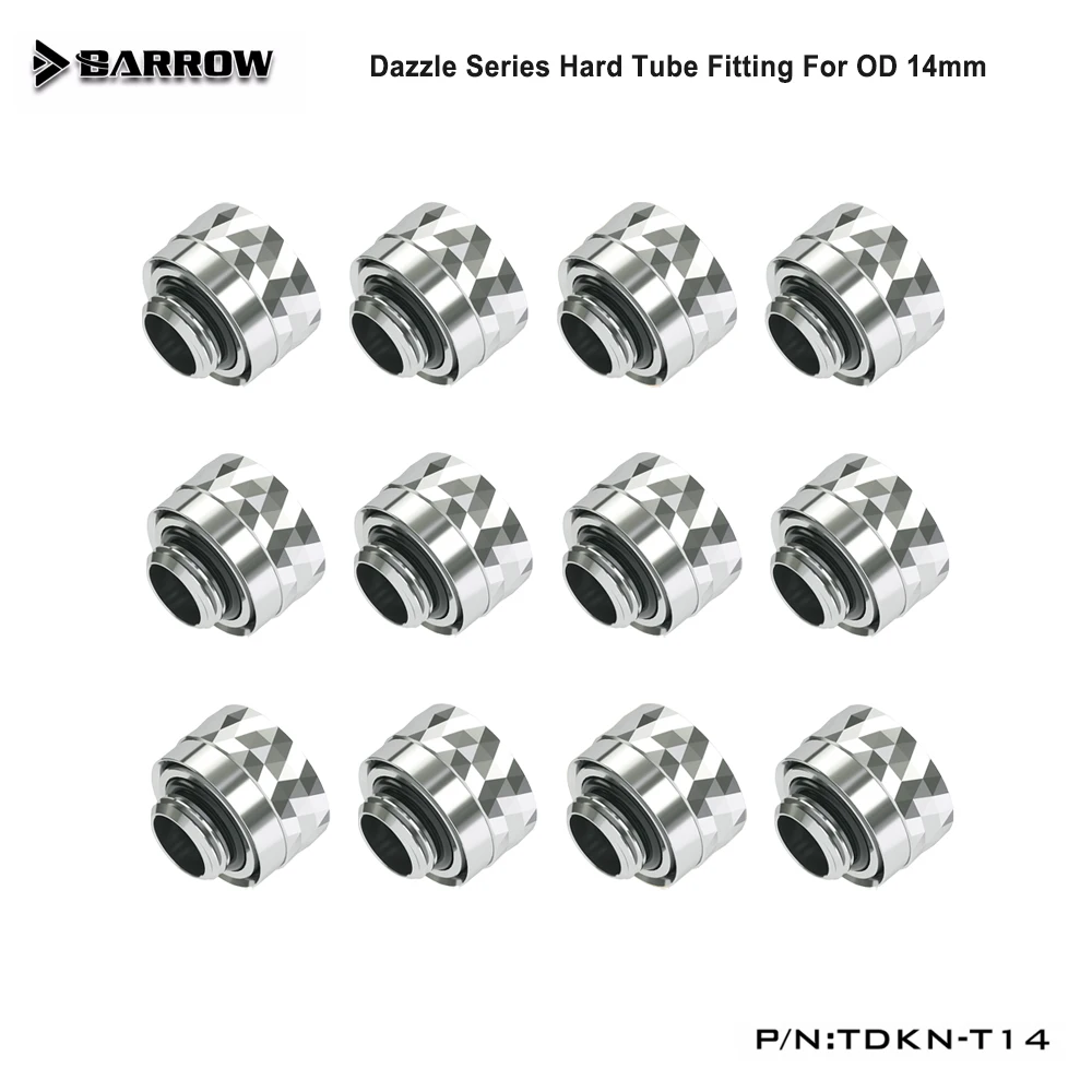 

Barrow Dazzle G1/4" Fittings For 10x14mm Hard Tube,OD14MM Rigid Pipe Hand Compression Connector For Water Loops,TDKN-T14