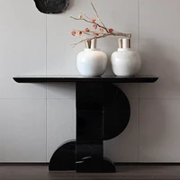 italian light luxury natural marble porch table designer model room villa family living room corridor wall table