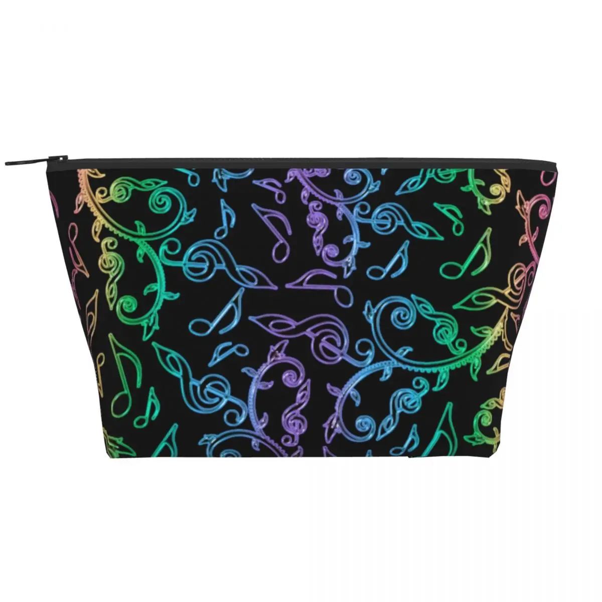 

Rainbow Music Zipper Storage Organizers Notes Pattern Large Capacity Makeup Bag Traveling For Girls Cosmetic Bags