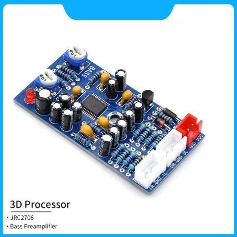3D звуковой процессор JRC2706, предусилитель звука, панель управления басами, процессор сабвуфера с низкочастотной фильтрацией для усилителя