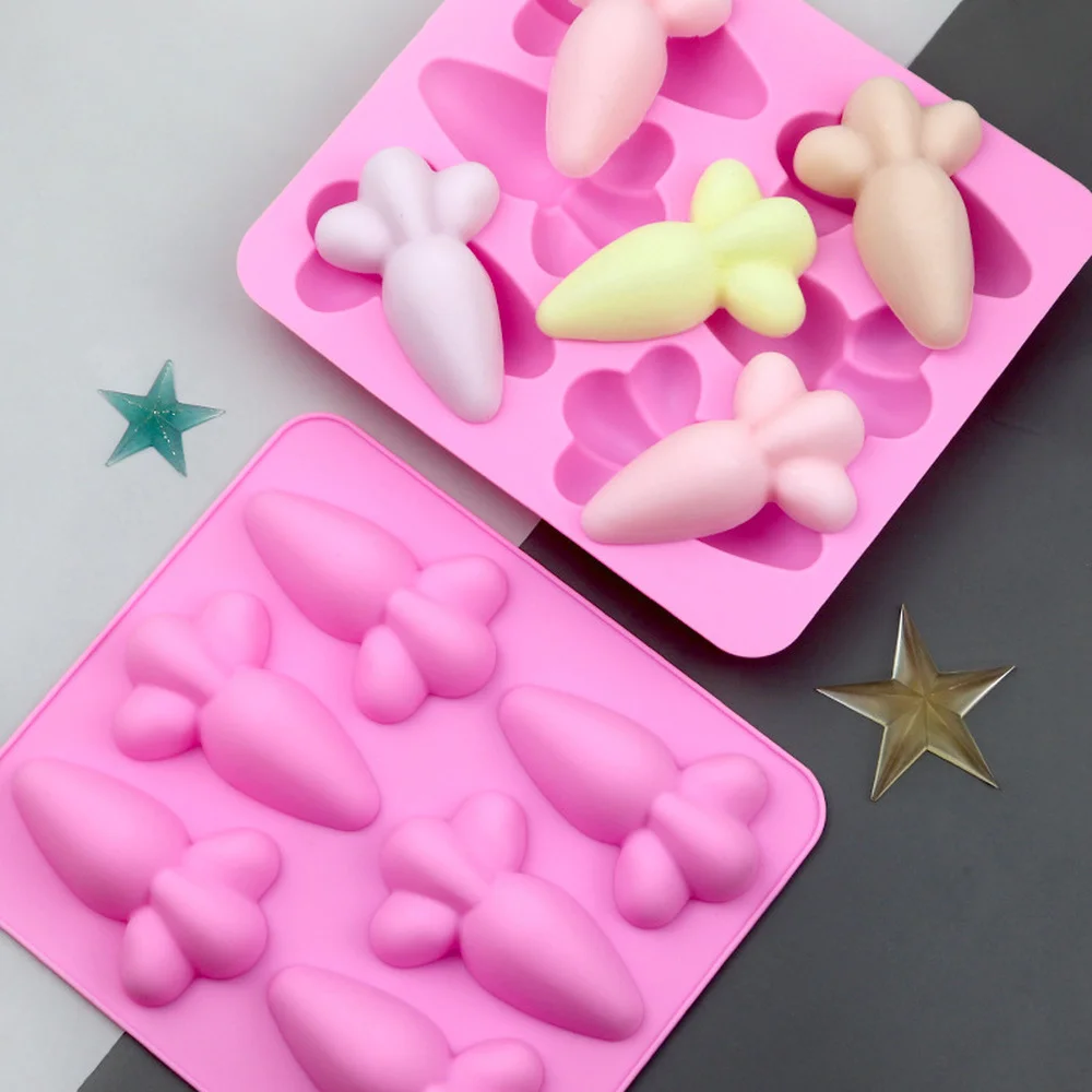 

6 Cavity Radish Silicone Cake Mold DIY Chocolate Ice Cube Desserts Baking Mousse Moulds Pan Tools Kitchen Bakeware