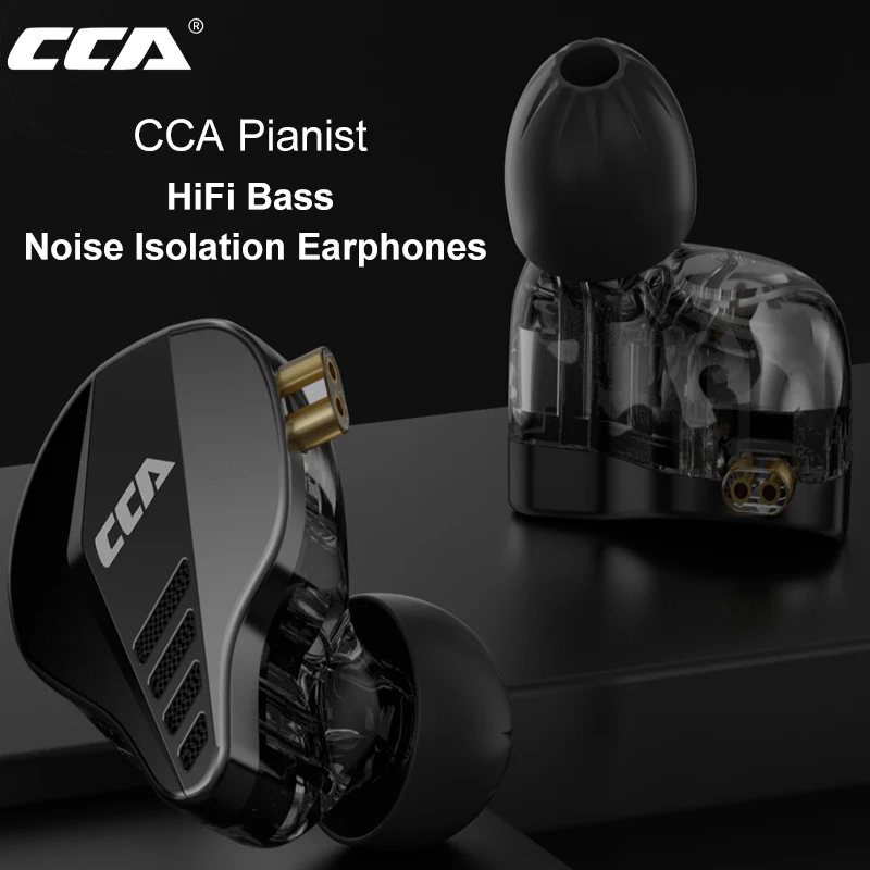 CCA Pianist HiFi наушники 2BA + 1DD гибридные с тройным драйвером стереонаушники изоляцией