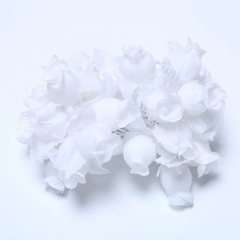 

Мини искусственные розы из шелка, 12 шт., HUAYUXIANG