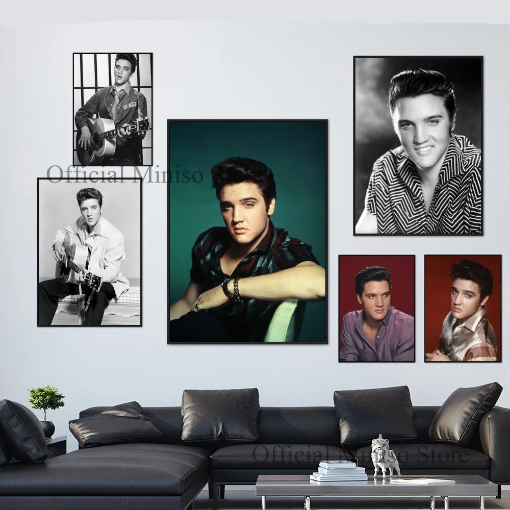 1 шт. Elvis Presley самоклеящийся художественный плакат Настенный декор для кофейного