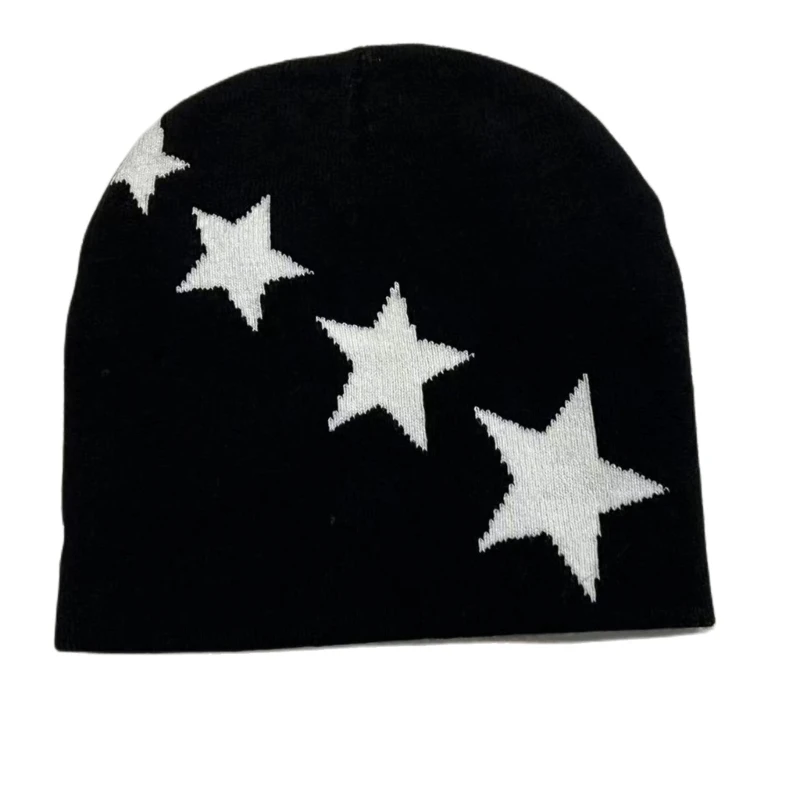 InsStyle Вязаная шапка Y2K для девочек-подростков Ветрозащитная Женская спортивная на
