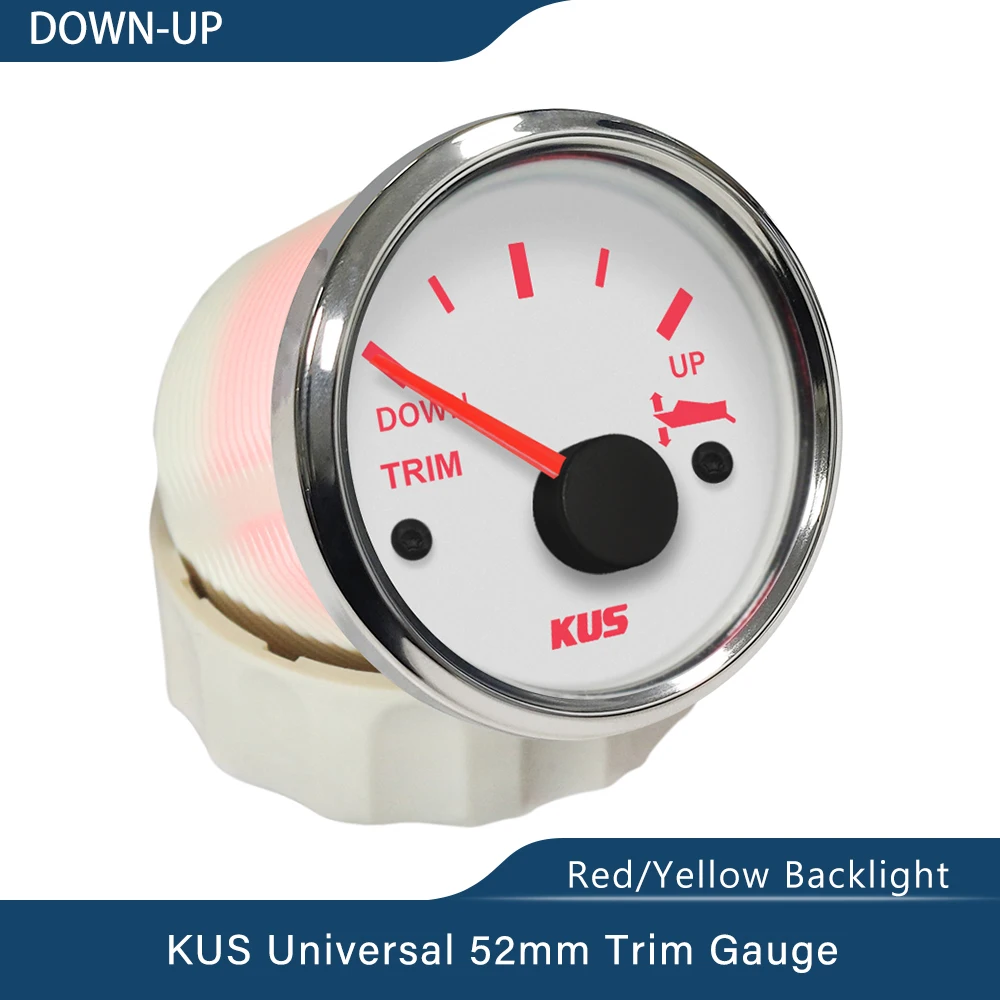 Новый KUS 52 мм вверх-вниз/влево-вправо лодка Trim Gauge морской индикатор наклона 0-190 Ом