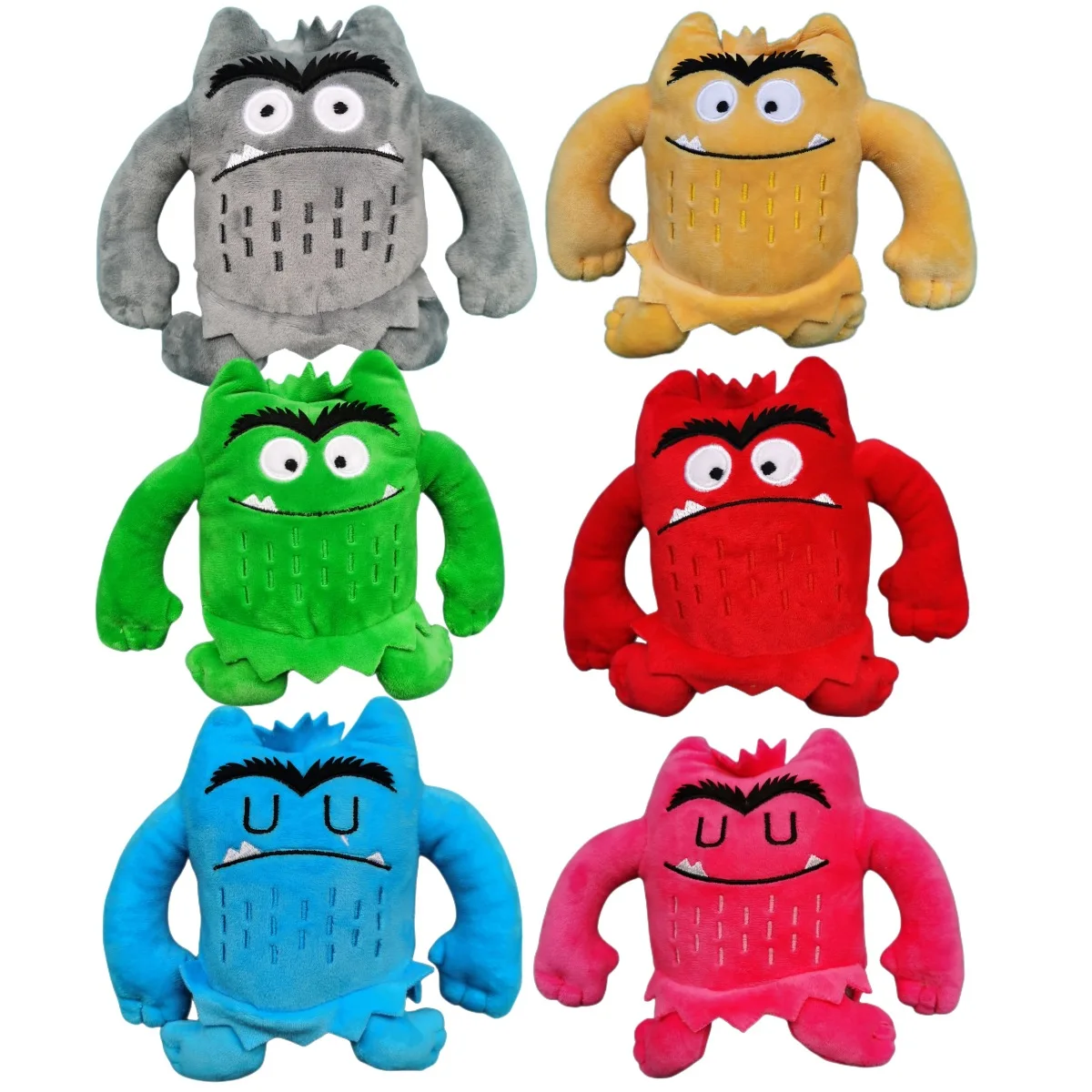 

16cm Funny Cute My Emotions Little Monster Plush Toy Cartoon Kawaii Hapiness Anger Calm Fear Sad Color Children's Birthday Gifts