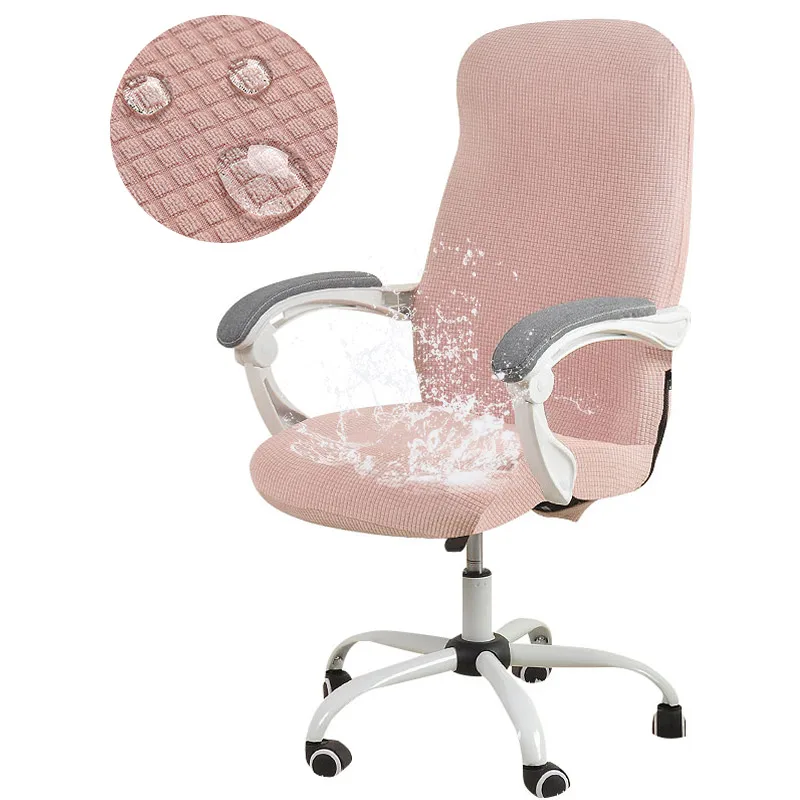 

Stool Protector Office Xl Waterproof Slipcover Seat For Cover Elastic Computer Armrest Covers Chair Chairs Stretch Gaming Pink