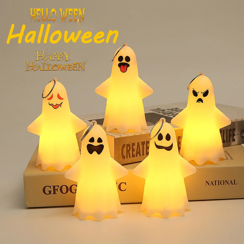 

Halloween Decorations Ghost Pendant Halloween Ghost Led Electronic Candle Halloween Party Props