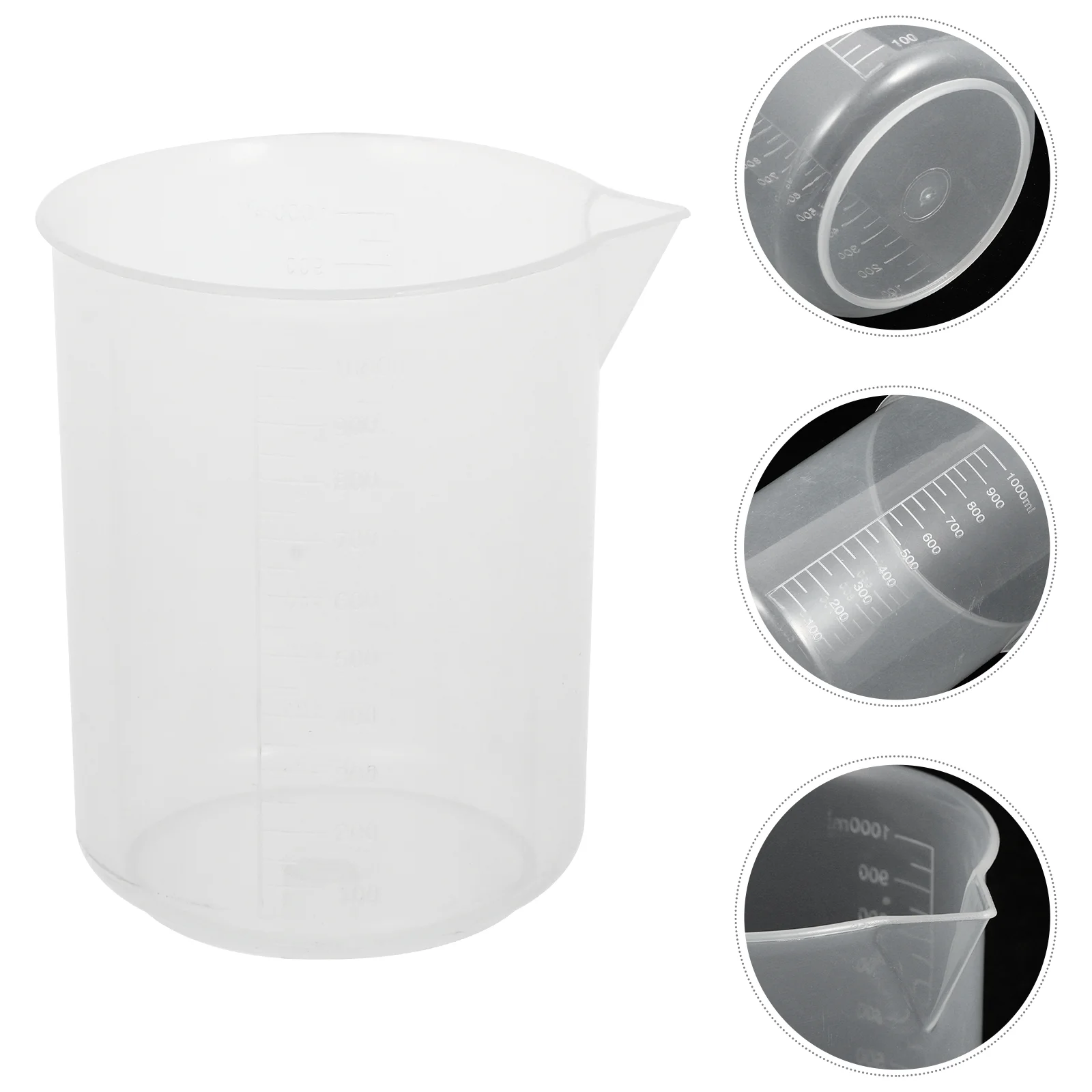 

Beaker Measuring Plastic Graduated Cups Cylinder Set Beakers 1000Ml Cup Measure Liquid Tools Kitchen Pitcher Baking