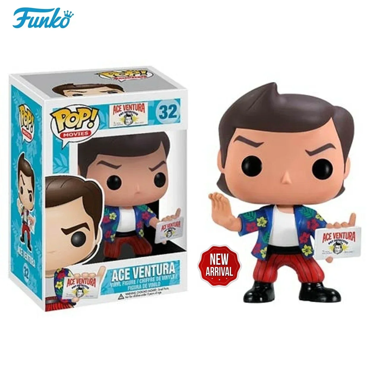 Фото Серия фильмов Funko Pop ACE VENTURA # 32-эксклюзивная виниловая фигурка домашних животных, коллекции игрушек, куклы, подарки, игрушки для детей №2