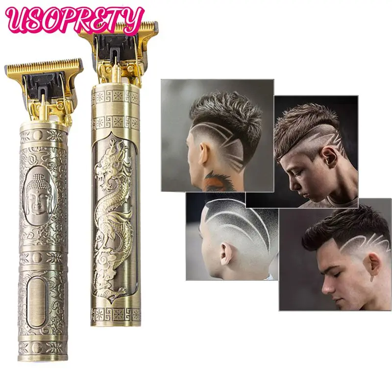 

USB T9 Hair Clipper Professional Electric hair trimmer Barber Shaver Trimmer Beard 0mm Men Hair Cutting Machine for men Hair Cut