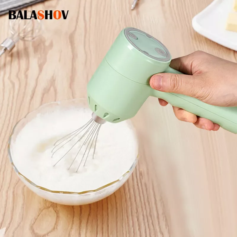 

Wireless Portable Food Mixer Hand Blender 3 Speeds High Power Dough Blender Egg Beater Baking Hand Mixer Kitchen Tools