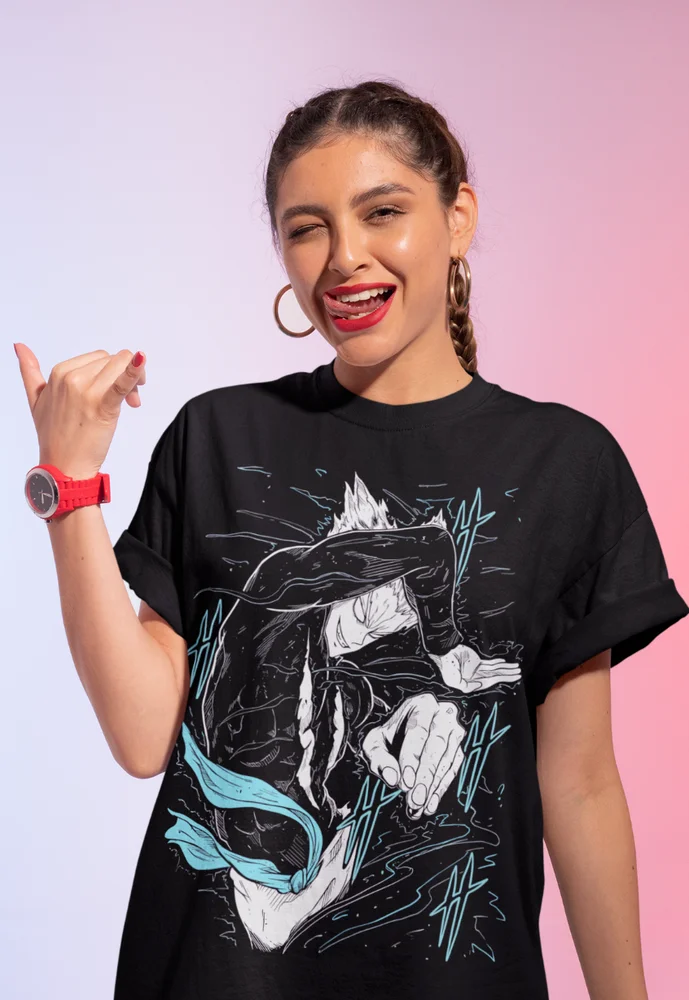 Футболка Garou в стиле унисекс мягкая рубашка аниме с принтом ужасов злодей манга