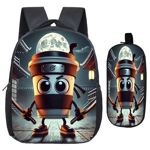 Итальянский рюкзак Brainrot для мальчиков и девочек, балерина, капучиcina, мультяшная сумка для книг, школьная сумка для малышей, детского сада, сумка-карандаш