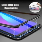 Новинка 360 Защитный Магнитный чехол на весь корпус для iPhone X XR XS Max металлический откидной односторонний стеклянный чехол для IPhone 8 7 6 6S Plus