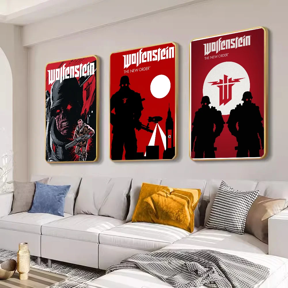 Wolfenstein Аниме Видеоигра DIY Наклейка HD Качество Ретро Ностальгический Современный