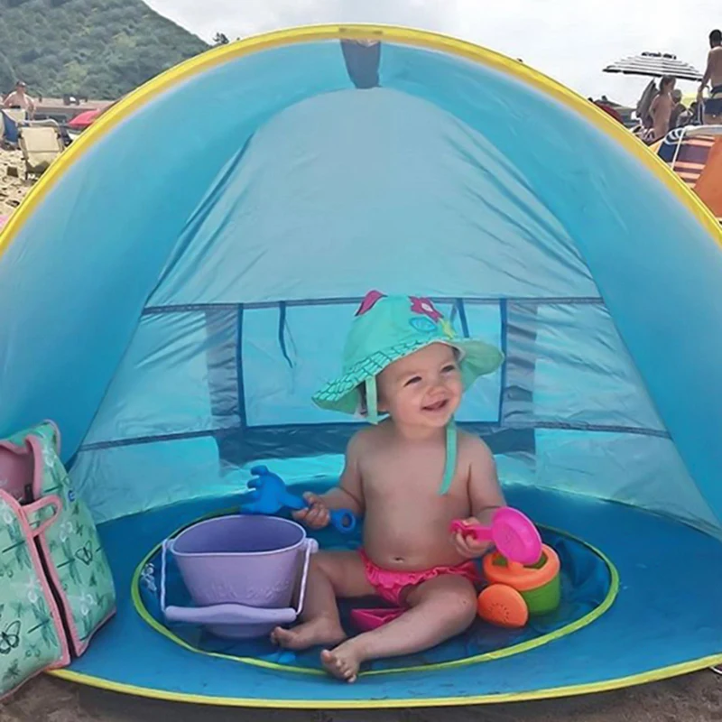 

Baby beach tent UPF 50+ Waterproof Sun Shelter UV-protecting Sunshelter with Pool Kid Outdoor Camping Sunshade Beach Sunshelter