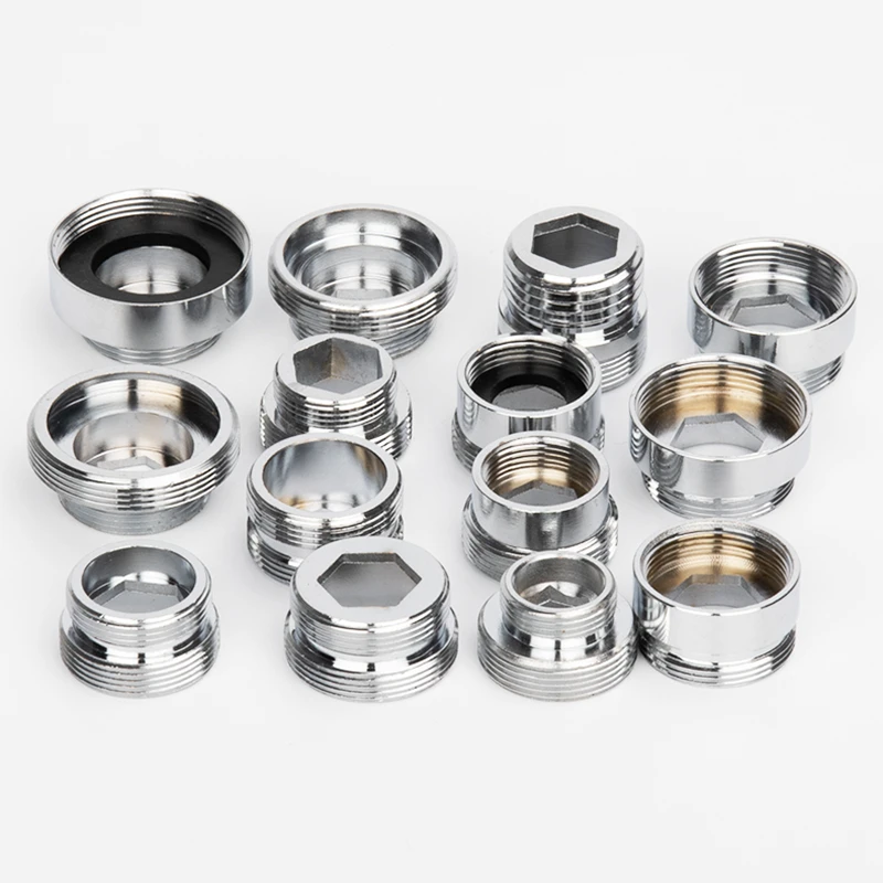 

Латунный серебристый соединитель для водопроводного крана от 1/2 до M16 M18 M20 M22 M24 M28, соединительные фитинги с резьбой, барботер, аксессуары для кухни и ванной комнаты