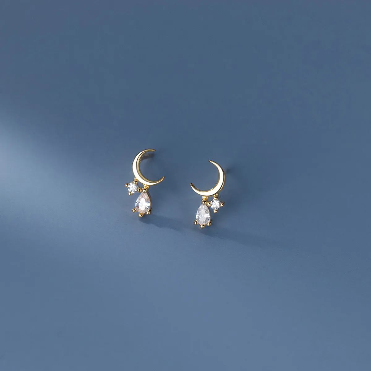 

La Monada Womens Earrings Silver 925 Small Cute 925 Silver Earrings For Women Silver Stud Earrings Moon Zircon Girls Ladies