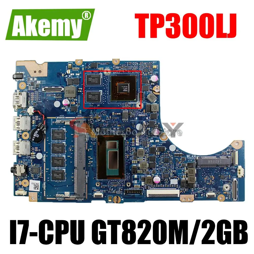 

TP300LJ I7-CPU GT820M/2 ГБ 4 ГБ/ОЗУ для ноутбука Asus TP300LJ TP300 материнская плата TP300LJ 100% протестирована ОК