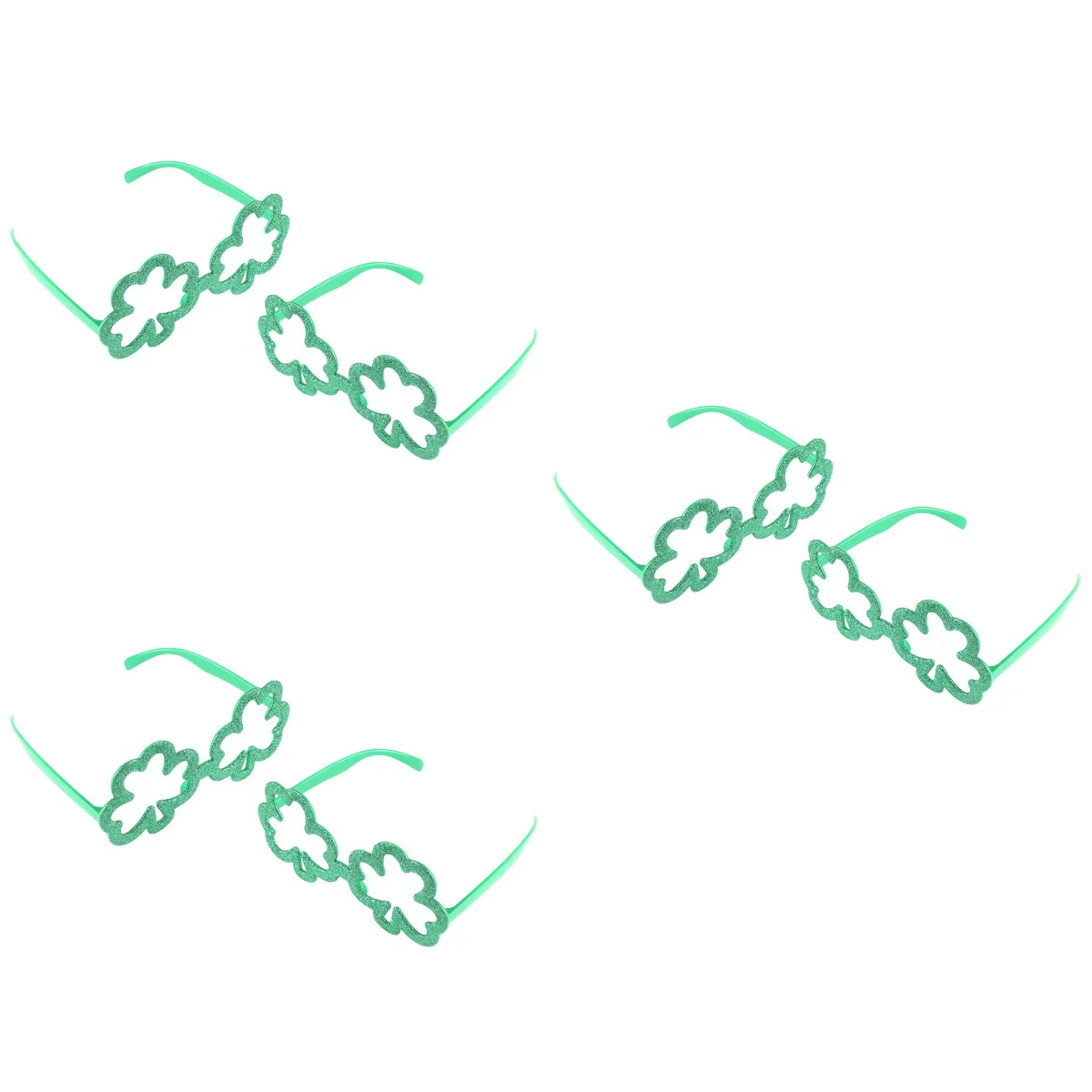 

6 шт. блестящие очки Shamrock, очки на День Святого Патрика для праздника, праздника, вечеринки, украшение