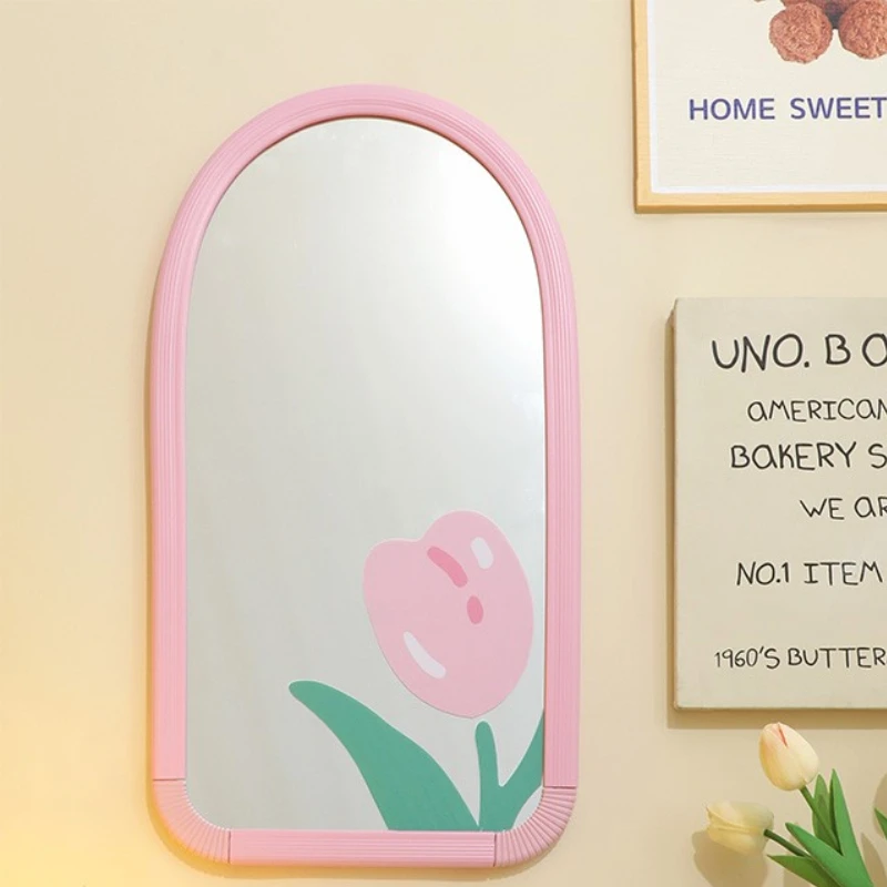 

Настольное декоративное зеркало для спальни, эстетическое зеркало для макияжа, стоячее декоративное зеркало, симпатичное украшение для до...
