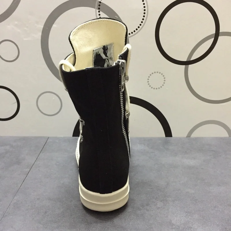 Rick Series Canvas High-top Pentagram Fashion Comfortable Men Women Couple Casual Shoes Trendy Shoes Rric Owees  Platform Heels