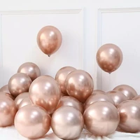 20pcs 51012inch rose gold champagne gold chrome balloons chrome metal globos birthday party wedding decorations baby shower