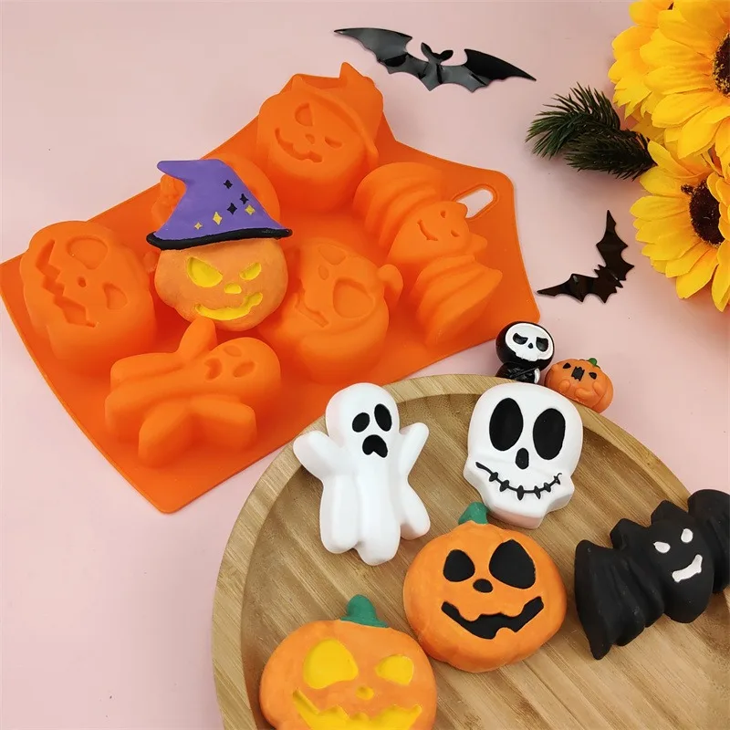 

Halloween Pumpkin Cookie Mold Party DIY Dessert Silicone Molds Baking Pan for Pastry Chocolate Bakeware Mould Cake Mold