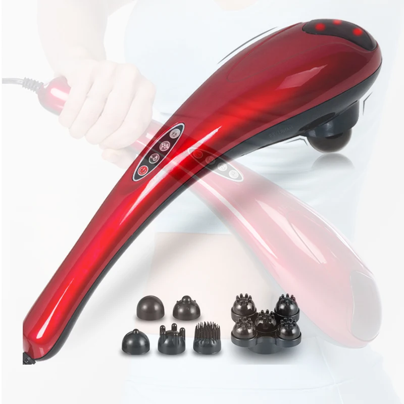 

Массажер перкуссионный для спины, ручной электрический аппарат для глубокого массажа тканей, для снятия боли в мышцах и кровообращения, пер...