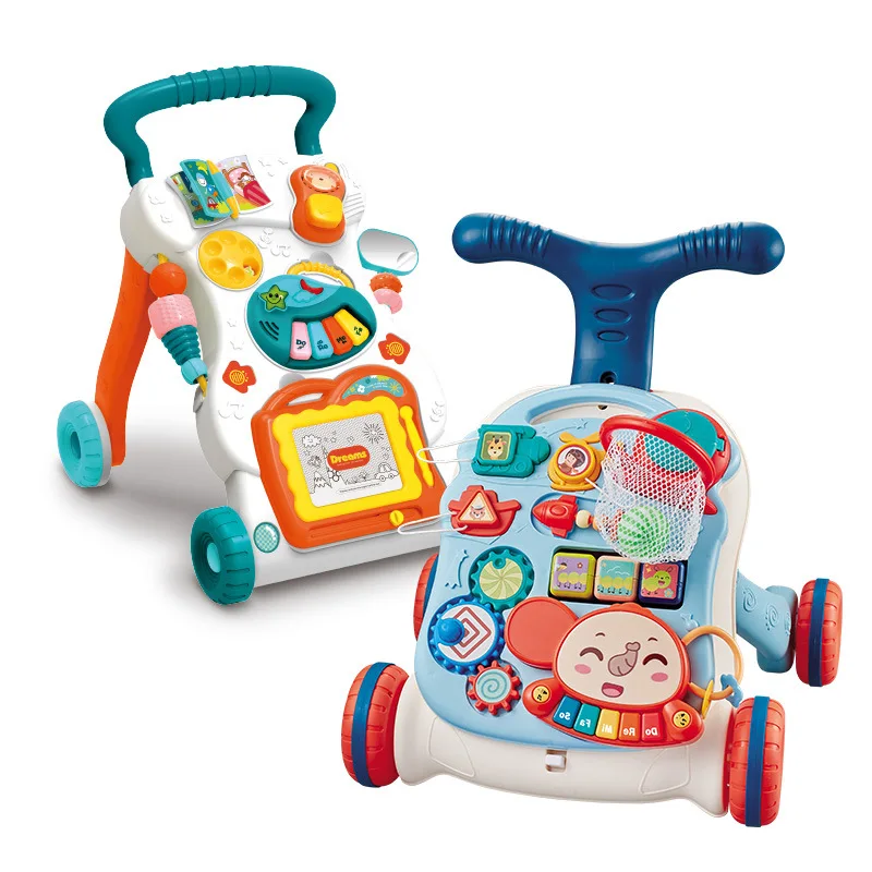 

Hot-selling Baby Walker Toy Children's Music Sliding Baby Anti-rollover Multifunctional Walker Kids Desk and Chair Set