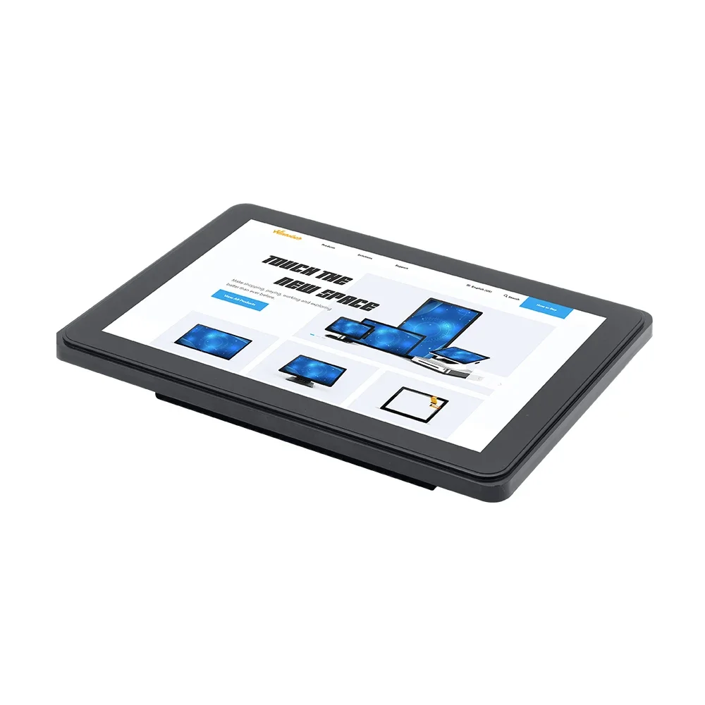 Широкоэкранный HD промышленный дисплей 12 В Power Vga 10-дюймовый резистивный сенсорный