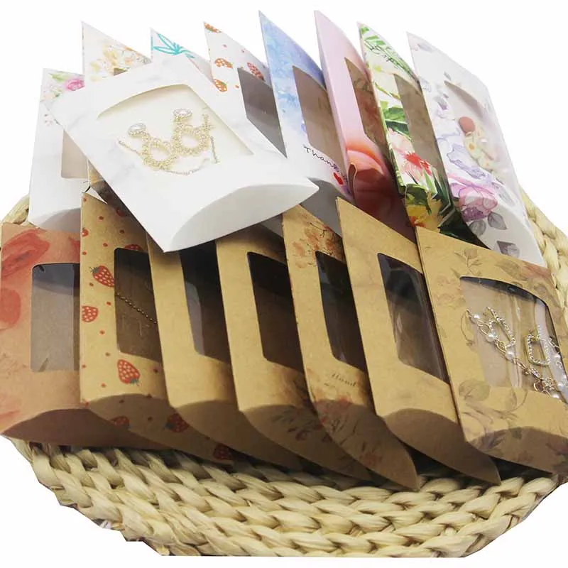 5 шт. 12 5x8x2 см сделай сам спасибо подарки коробка для подушки из крафт-бумаги