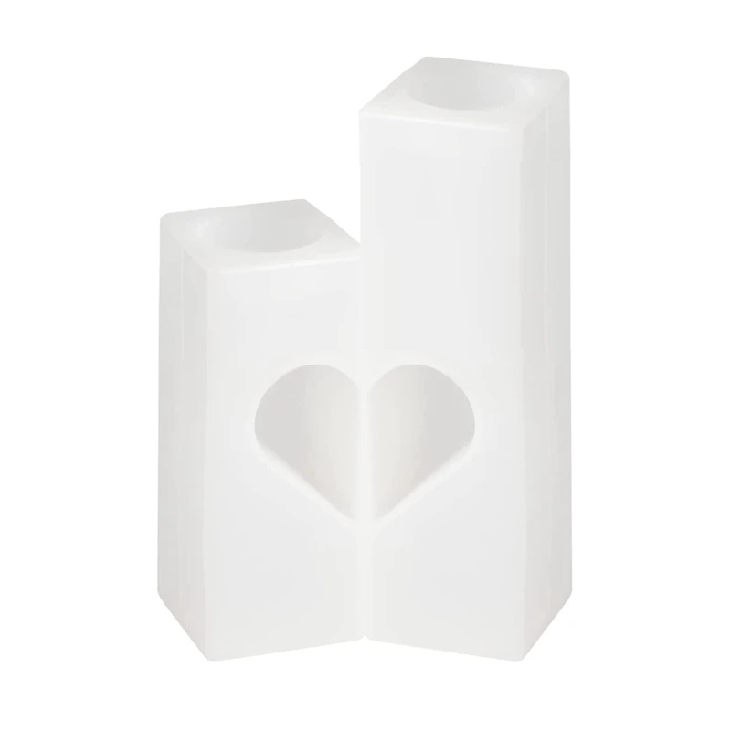 

2 шт. формы для подсвечников из смолы, 2 размера в форме сердца, силиконовые формы для подсвечников, для домашнего декора
