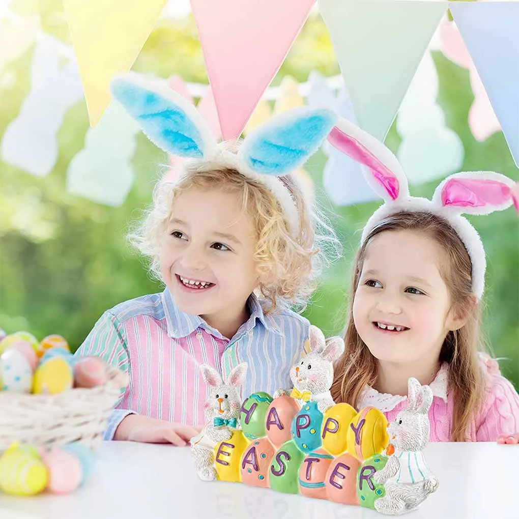 

Easter Miniature Rabbits Figures Style Ornament Display Decoration