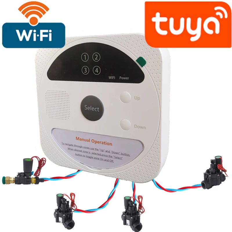 Tuya Smart Home Wifi Control Electric Water Valve Solenoid Valves 24V Water Timer Automatic Water Level Control Ball Valve