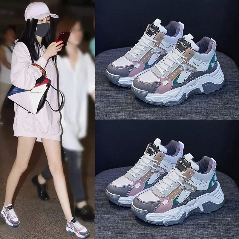 

Новинка 2023, Весенняя Модная студенческая спортивная обувь BCEBYL, увеличивающая рост, обувь на толстой подошве, женская спортивная обувь для бега, прогулочная обувь