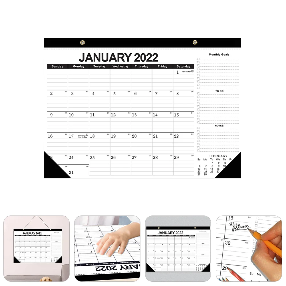 

Calendar Wall Large Monthly Planner 2022 Hanging Desk Calendars Calender Office Daily Academic Schedule Block Weekly Notepad